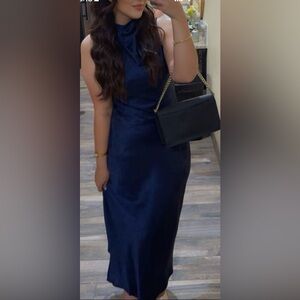 Elegant Navy Blue Women's Dress